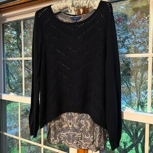 Sweater with attached tank